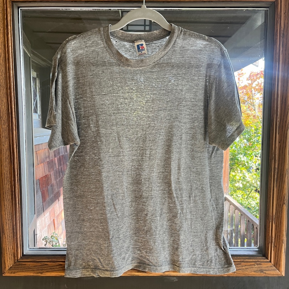 Vintage Russell faded blank tee - thrashed